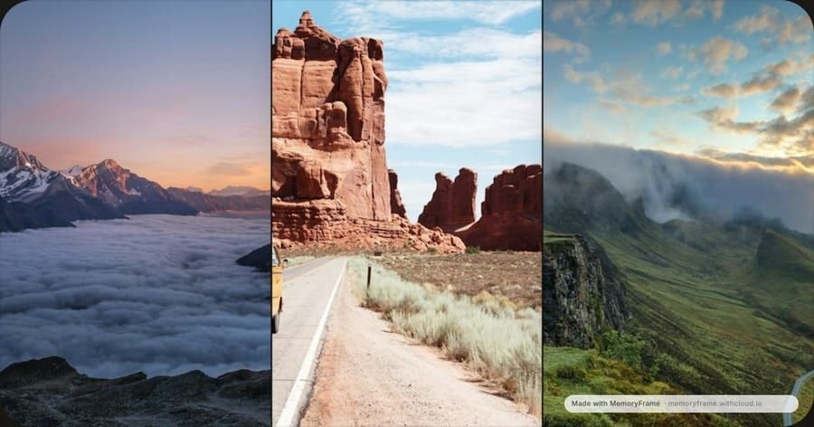Example facebook post collage made with the Seamless Trio layout